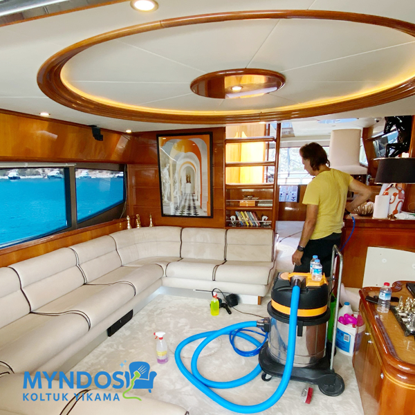Teknede koltuk temizliği – Myndos Koltuk Yıkama Bodrum